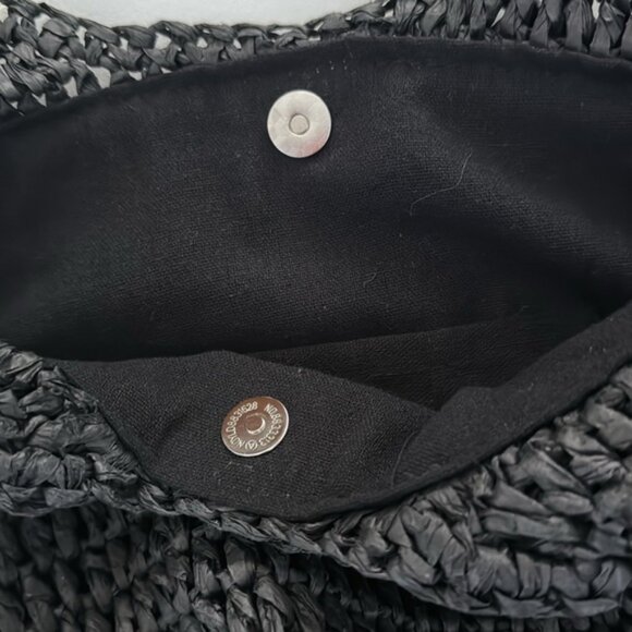 Aritzia Main Character Black Woven Hobo Paper Handbag - Picture 6 of 10